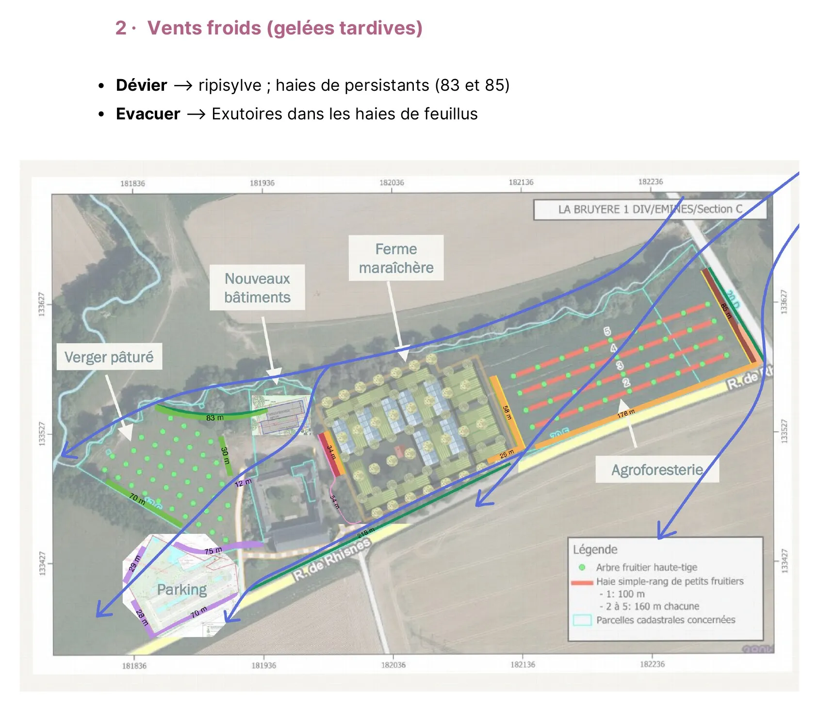 Les haies nourricières de la ferme d'Hulplanche — vue 2